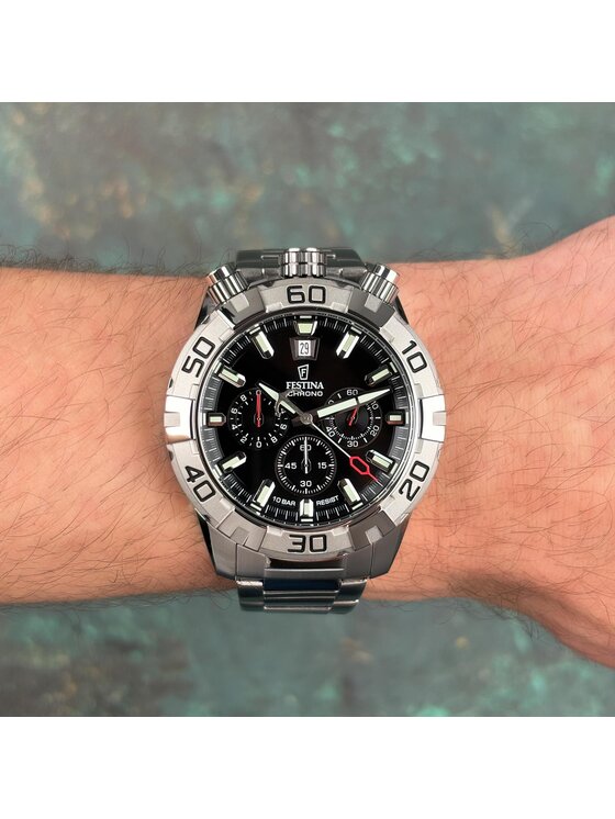 Festina Festina Zegarek F20743-6 Srebrny