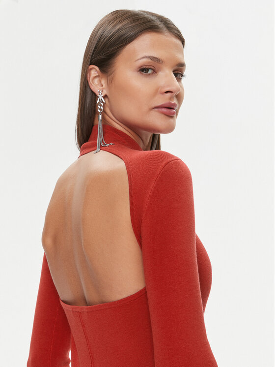 Patrizia Pepe Patrizia Pepe Úpletové šaty 2A2612/K002-R808 Červená Slim Fit
