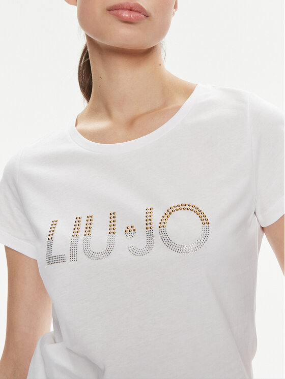 Liu Jo Liu Jo T-krekls Ecs T-Shirt Basica M VA4216 JS923 Balts Regular Fit