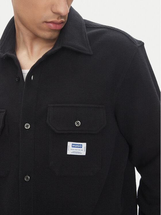 HUGO HUGO Košeľa Ekynone 50534184 Čierna Oversize