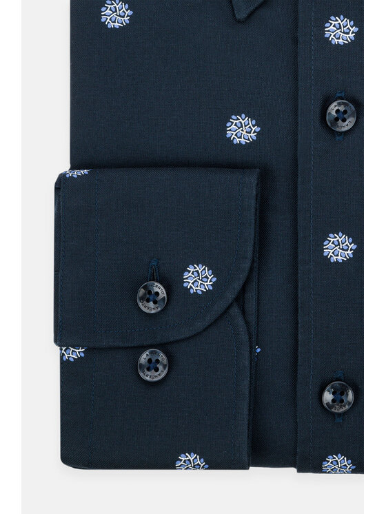 Lancerto Lancerto Koszula Amaris KO073123000003 Granatowy Slim Fit