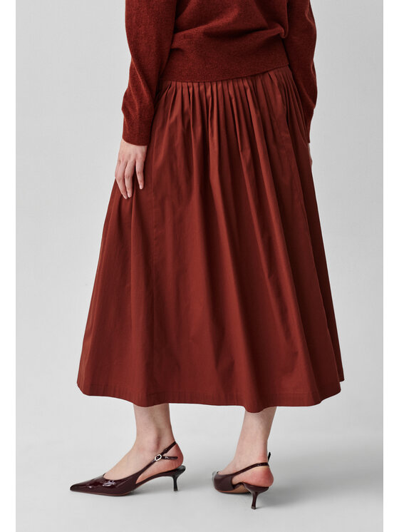 TATUUM TATUUM Spódnica midi BRITI Czerwony Flare Fit
