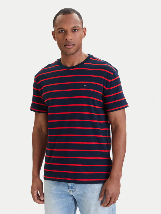 Tommy Jeans Tricou DM0DM22544 Bleumarin Regular Fit