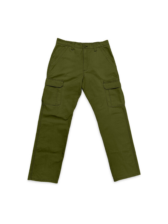 Wrangler Wrangler Spodnie materiałowe CARGO Zielony Regular Fit