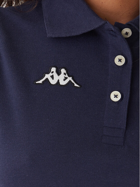 Kappa Kappa Poloshirt Logo Tennis 302LR20 Dunkelblau Slim Fit
