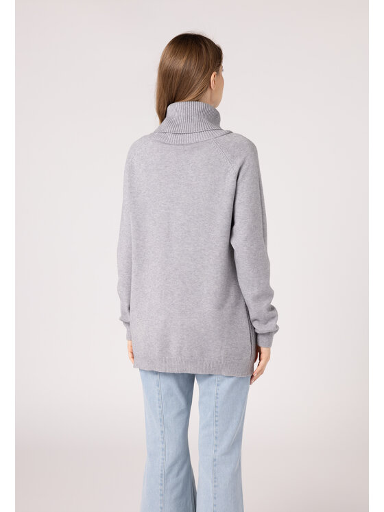 QUIOSQUE QUIOSQUE Sweter QUIOSQUE 6VD006200 Szary Regular Fit