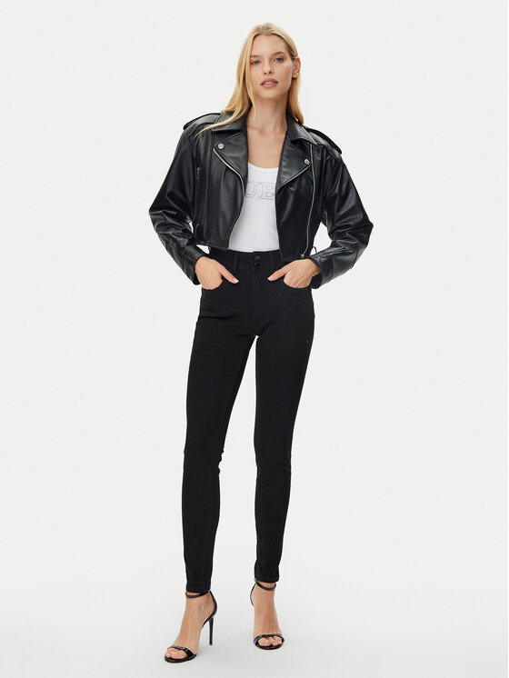 Guess Guess Jeans hlače W5RA34 D5LM1 Črna Slim Fit