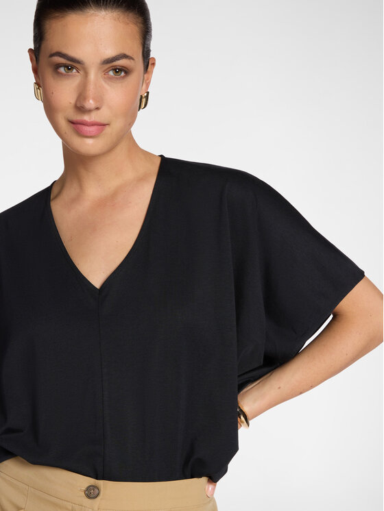 Elena Mirò Elena Mirò T-Shirt S800E003683N033 Czarny Regular Fit