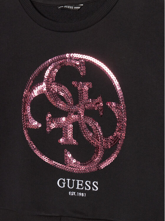 Guess Guess Bluza J5RQ02 KAD74 Czarny Regular Fit