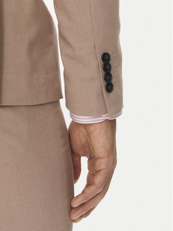 Lindbergh Lindbergh Oblek 30-61040 Béžová Slim Fit
