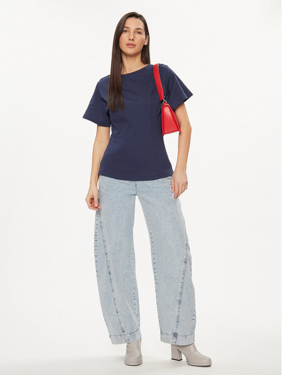 United Colors Of Benetton United Colors Of Benetton Póló 3BL0D106A Sötétkék Regular Fit