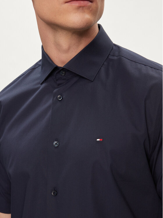 Tommy Hilfiger Tommy Hilfiger Koszula Core MW0MW34626 Granatowy Regular Fit