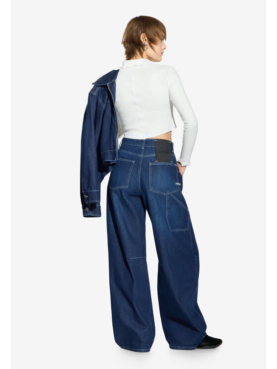 PROSTO. PROSTO. Jeansy Work Granatowy Loose Fit