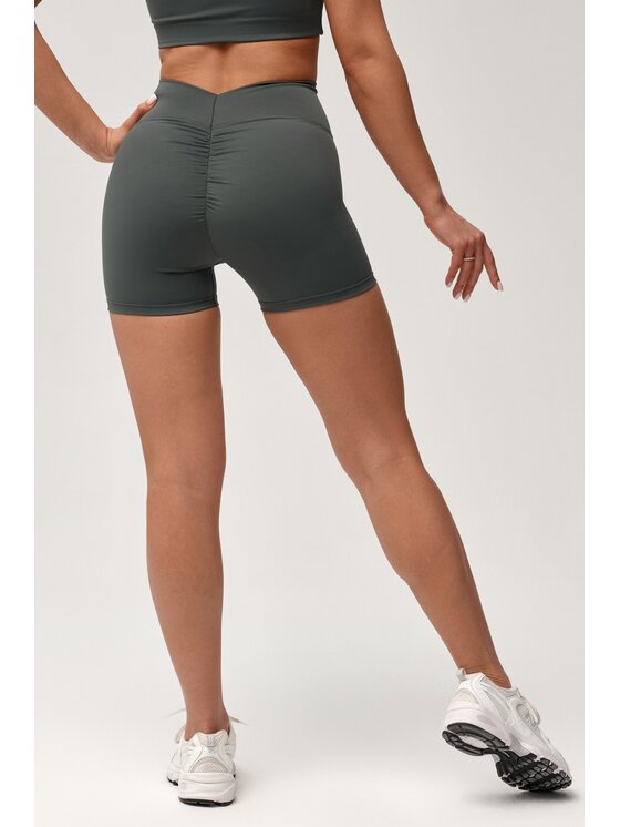 ROUGH RADICAL ROUGH RADICAL Szorty sportowe ZOYA PUSH-UP SHORTS Zielony ciemny Slim Fit