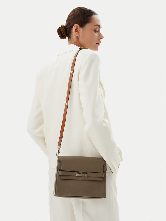 Tory Burch Tory Burch Torbica Lee Radziwill Pebbled Shoulder Bag 158723 Zelena