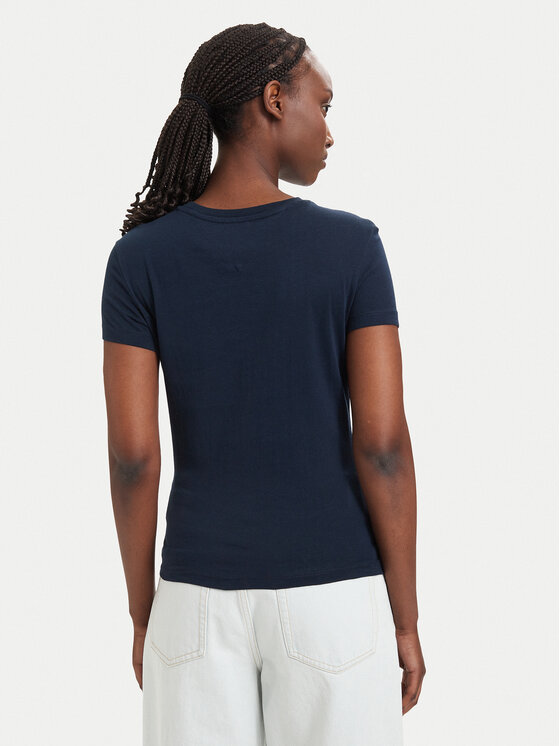 Tommy Jeans Tommy Jeans T-Shirt Ess Logo DW0DW23479 Tmavomodrá Slim Fit
