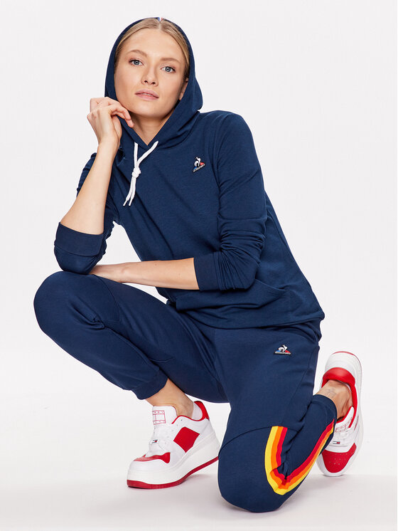 Le Coq Sportif Le Coq Sportif Džemperis ar kapuci 2310437 Tumši zils Regular Fit