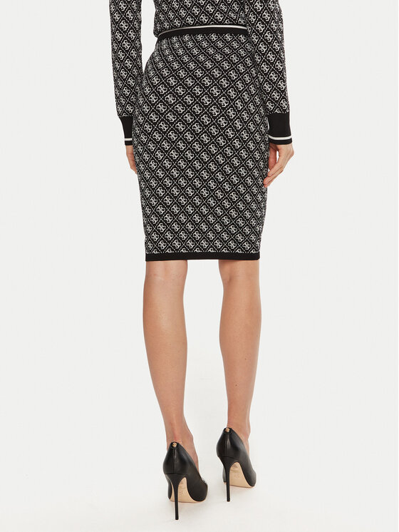 Guess Guess Zīmuļveida svārki Lise W4BD53 Z37K0 Melns Slim Fit