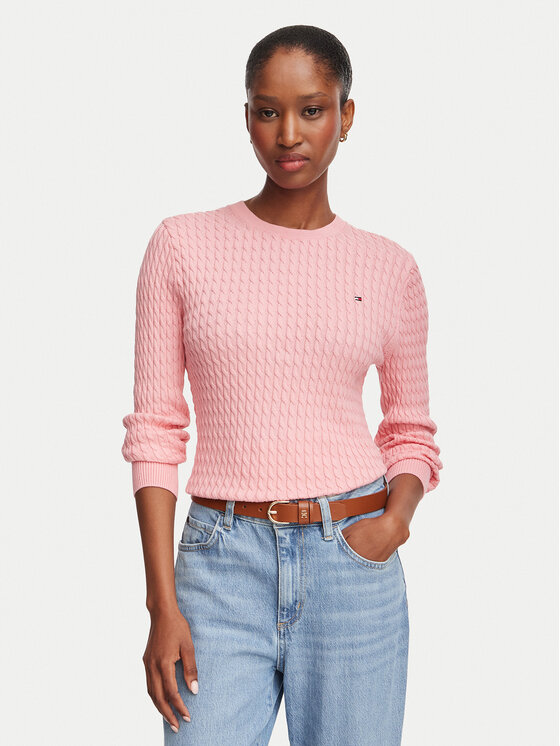 Tommy Hilfiger Пуловер WW0WW44993 Светлорозов Regular Fit