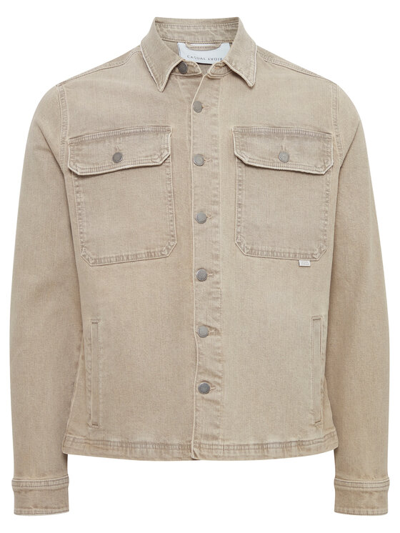 Casual Friday Casual Friday Džínsová bunda 20504554 Béžová Regular Fit
