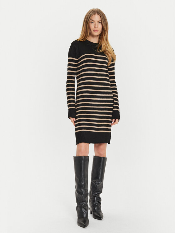 Brave Soul Brave Soul Kötött ruha LKD-125HARPER Fekete Regular Fit