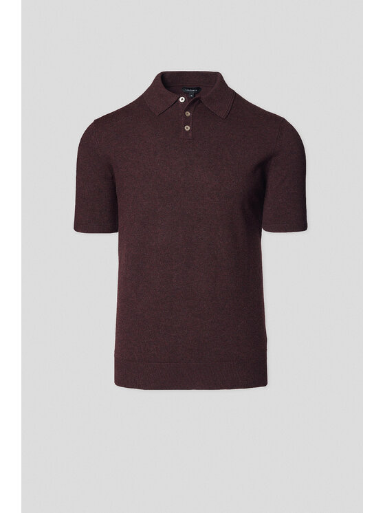 Lancerto Lancerto Polo Nils PO073125000054 Bordowy Regular Fit