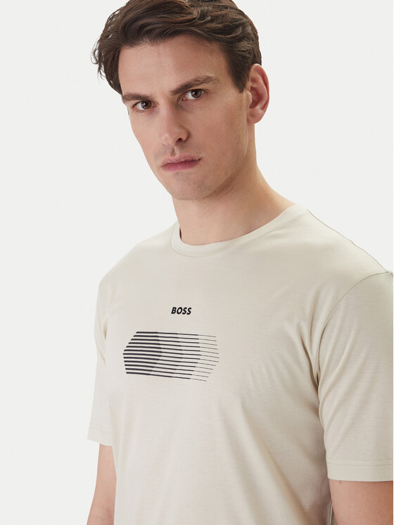 BOSS BOSS Tricou TS_Unity 50554557 Bej Regular Fit