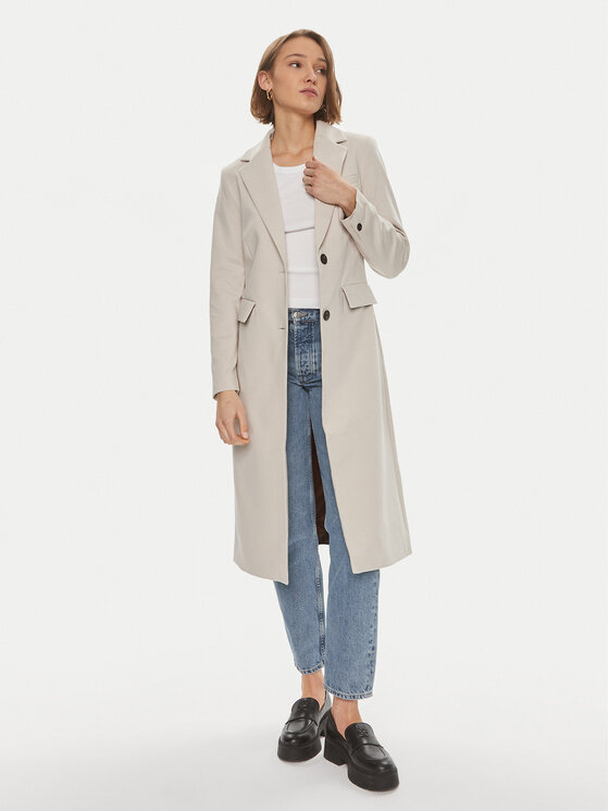 ONLY ONLY Płaszcz przejściowy Cassie 15308609 Szary Regular Fit