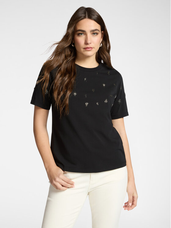 Elena Mirò Elena Mirò T-shirt G346Z000558N033 Nero Regular Fit