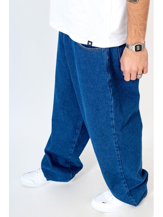 Kamuflage Kamuflage Jeansy Way Too Big Niebieski Baggy Fit
