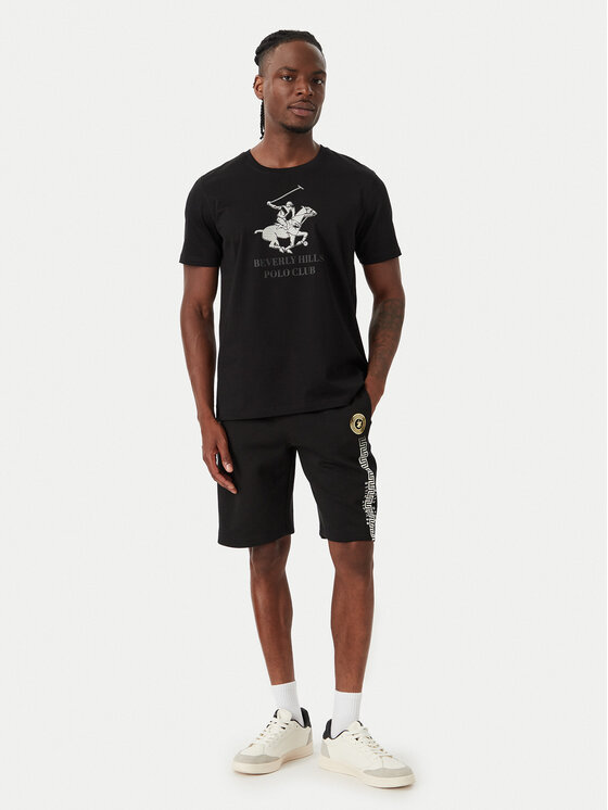 Beverly Hills Polo Club Beverly Hills Polo Club Тишърт M1619-HR Черен Regular Fit