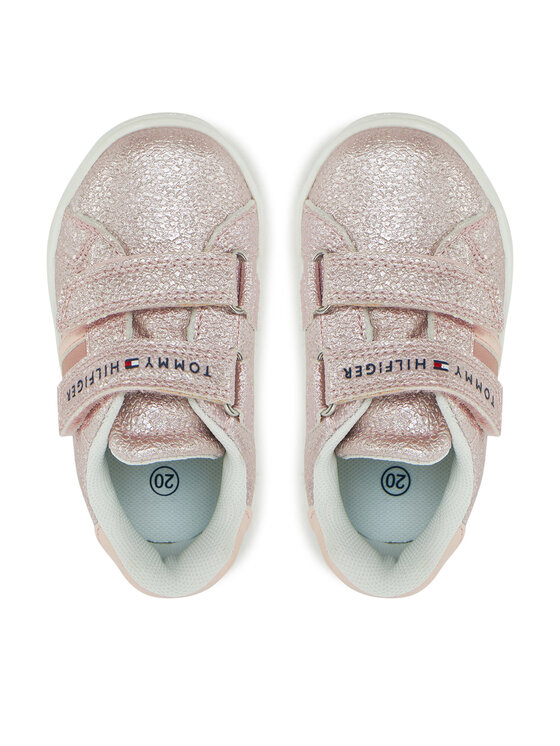 Tommy Hilfiger Tommy Hilfiger Laisvalaikio batai Flag Low Cut Velcro Sneaker T1A9-33725-0745 M Rožinė