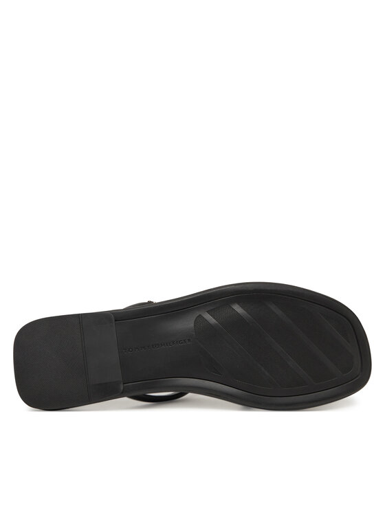 Tommy Hilfiger Tommy Hilfiger Natikači Strappy Leather Mule FW0FW08939 Črna