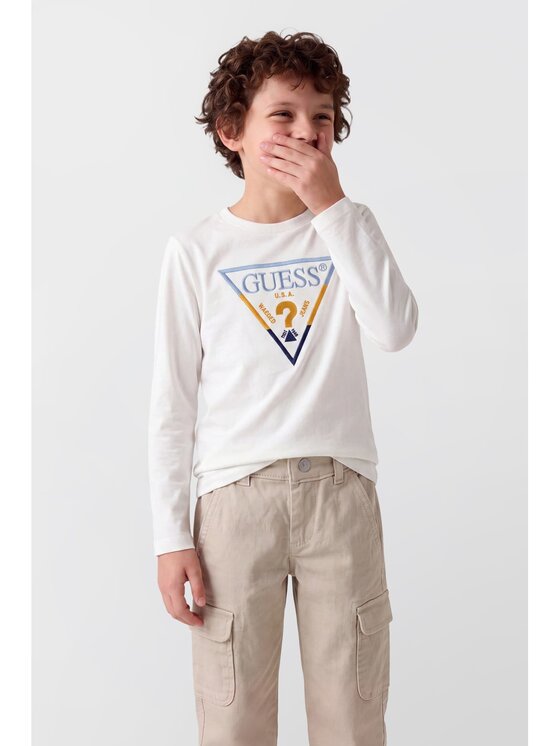 Guess Kids Guess Kids T-Shirt 185389 Bílá Classic Fit
