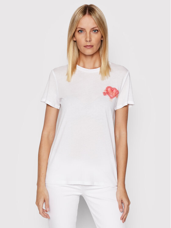 T-shirt W2GI28 K9SN1 Bianco Regular Fit