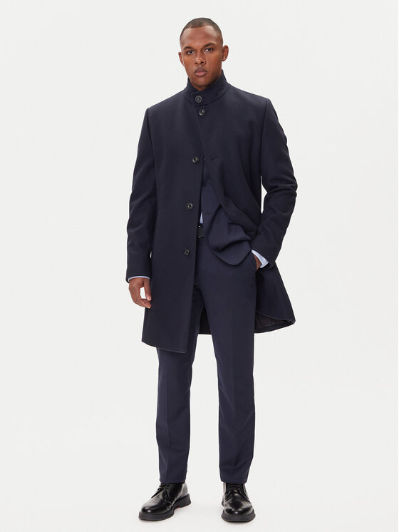 HUGO HUGO Cappotto di lana Mintrax2541 50546551 Blu scuro Regular Fit