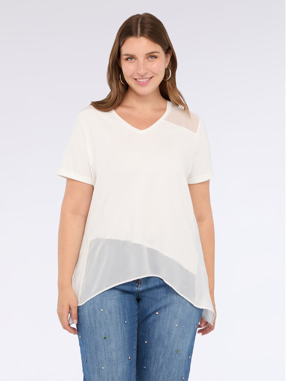 Fiorella Rubino Fiorella Rubino T-Shirt G00GL008724N011 Biały A-Line Fit