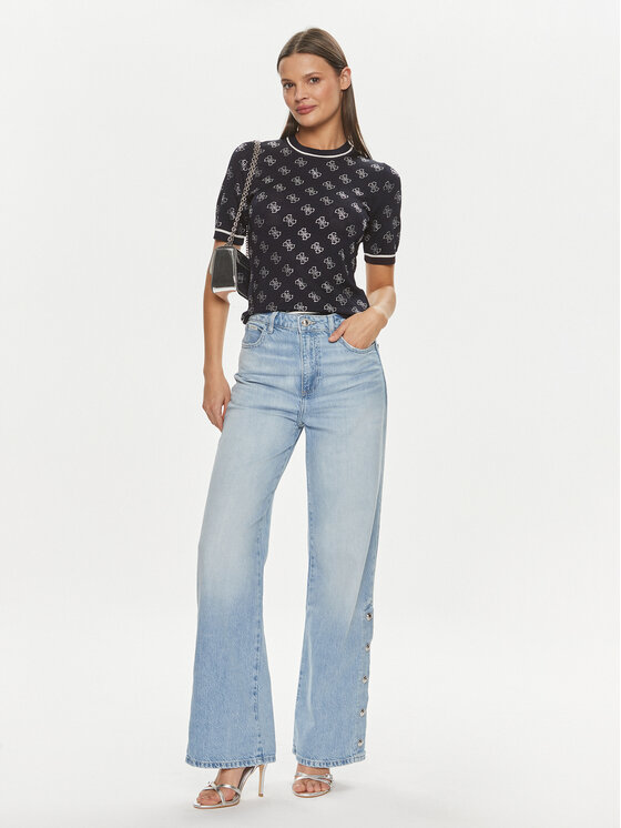Guess Guess Τζιν W4GA98 D5BO0 Μπλε Palazzo Fit