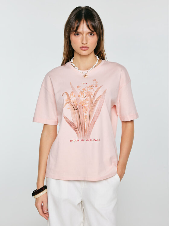 BIG STAR BIG STAR T-Shirt LIKA Różowy Comfort Fit