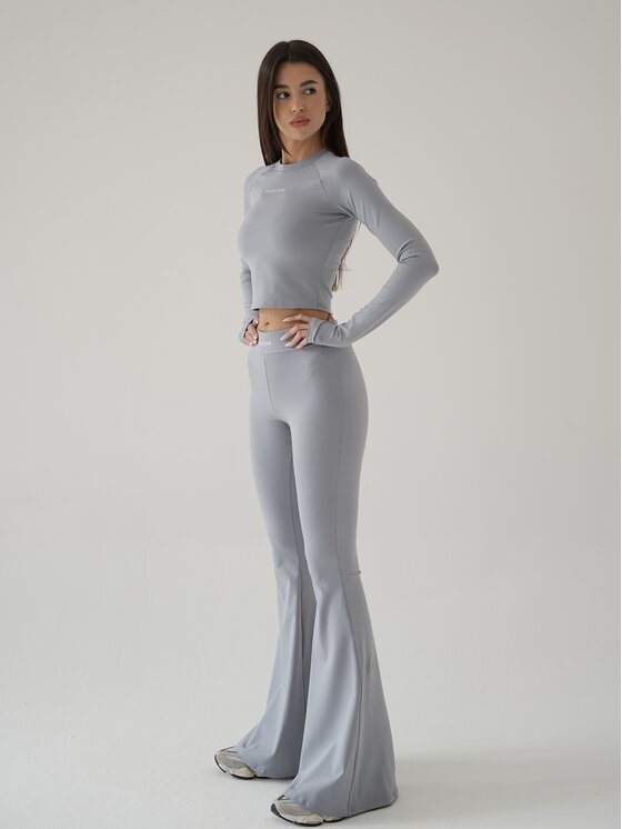 MissDenim MissDenim Longsleeve Soft Touch Szary Second Skin Fit