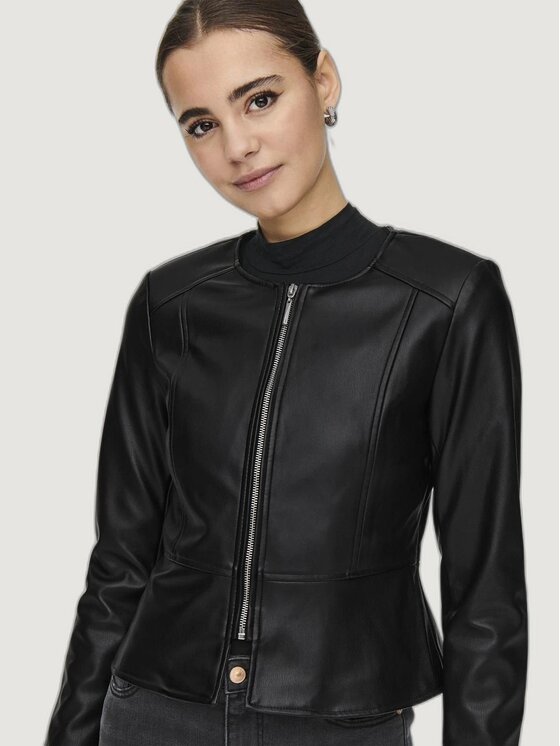 ONLY ONLY Cappotto Onlsaramy Faux Leather Cc Otw Nero To Fit