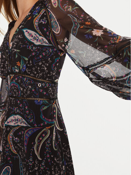 Guess Guess Hétköznapi ruha Yvette W4BK29 WDW82 Fekete Regular Fit