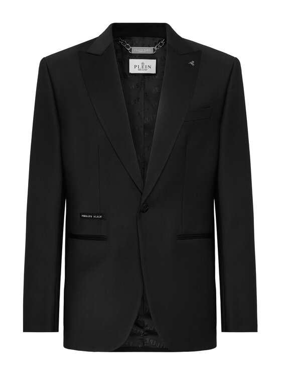 PHILIPP PLEIN PHILIPP PLEIN Marynarka 25465 Czarny Fitted Fit
