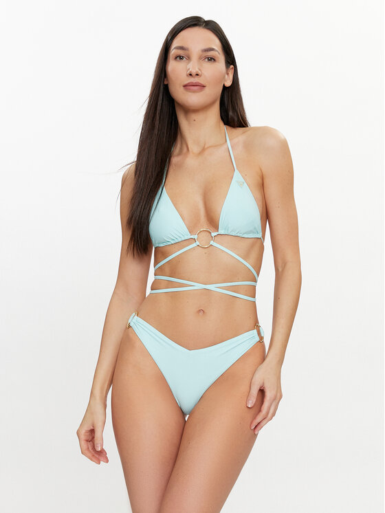 Guess Guess Góra od bikini E4GJ45 MC04R Błękitny