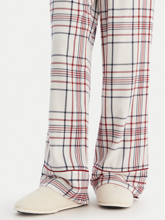 Tommy Hilfiger Tommy Hilfiger Pizsama UW0UW06155 Ekru Relaxed Fit