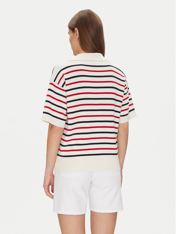 Tommy Hilfiger Tommy Hilfiger Sweter Mini Stp Co Open Polo Ss Swt WW0WW45400 Kolorowy Regular Fit