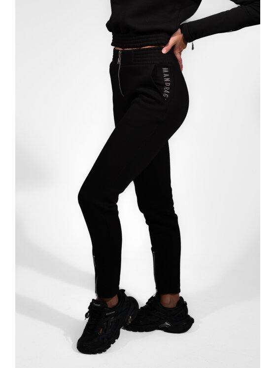 MANDRAGORA MANDRAGORA Pantaloni da tuta cudowronka Nero Slim Fit
