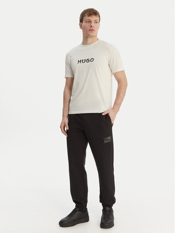 HUGO HUGO Marškinėliai Dumeo 50557437 Écru Regular Fit