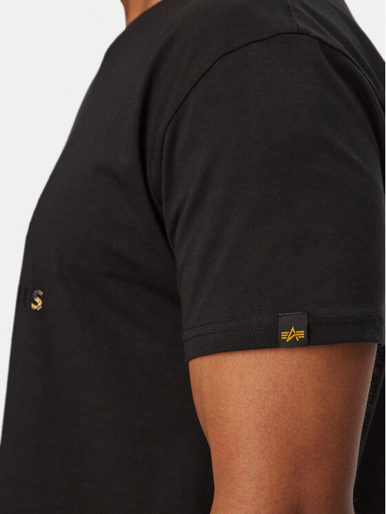 Alpha Industries Alpha Industries Póló Basic Effect 100501EP Fekete Regular Fit