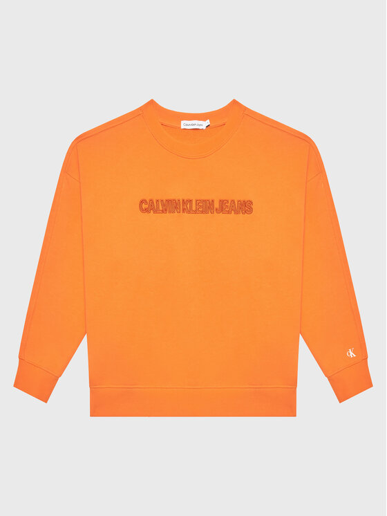 Calvin Klein Jeans Džemperis Raised Embro IB0IB01670 Oranžinė Regular ...